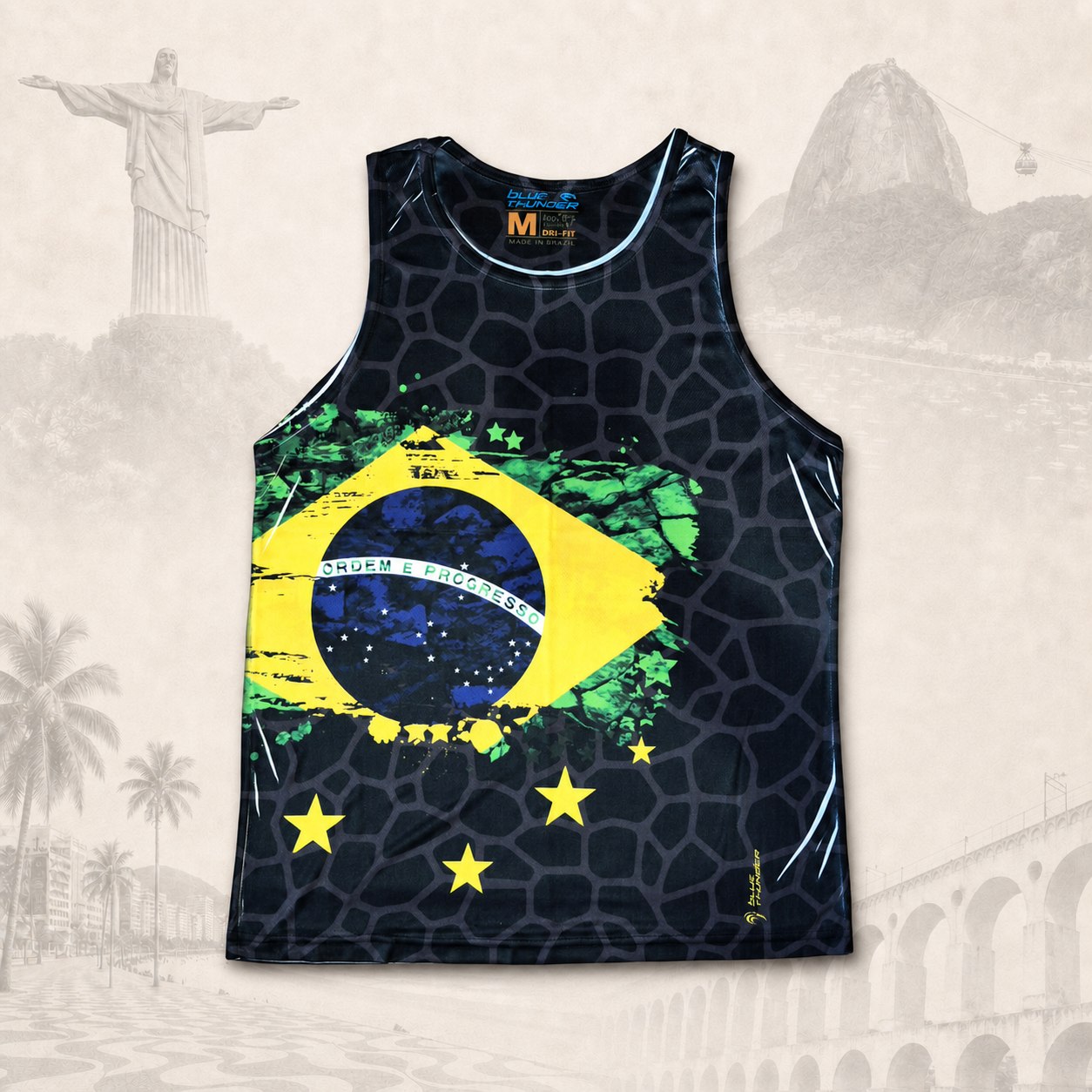 Regata Brasil Black Texture